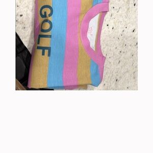 WOLF Striped Kids Tee in Pink, Blue & Gold